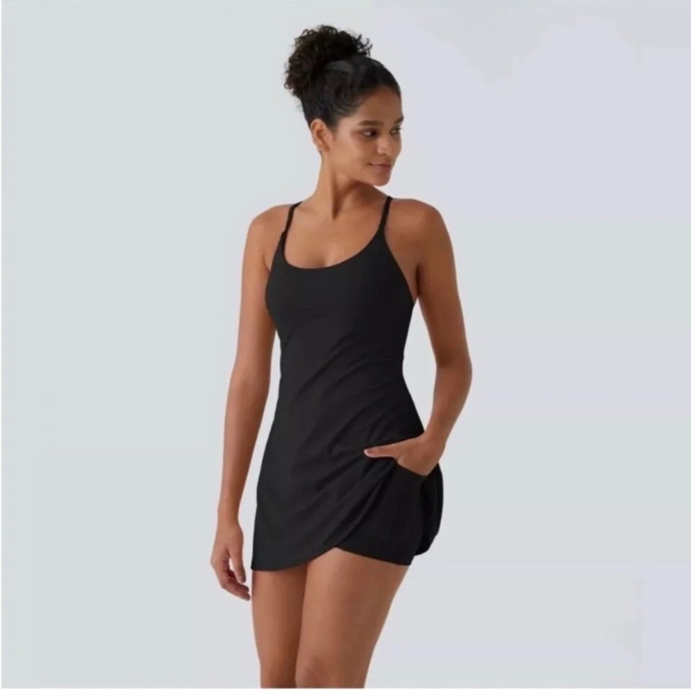 HALARA Everyday Cloudful 2-in-1 Flare Workout Black Dress Size 2X